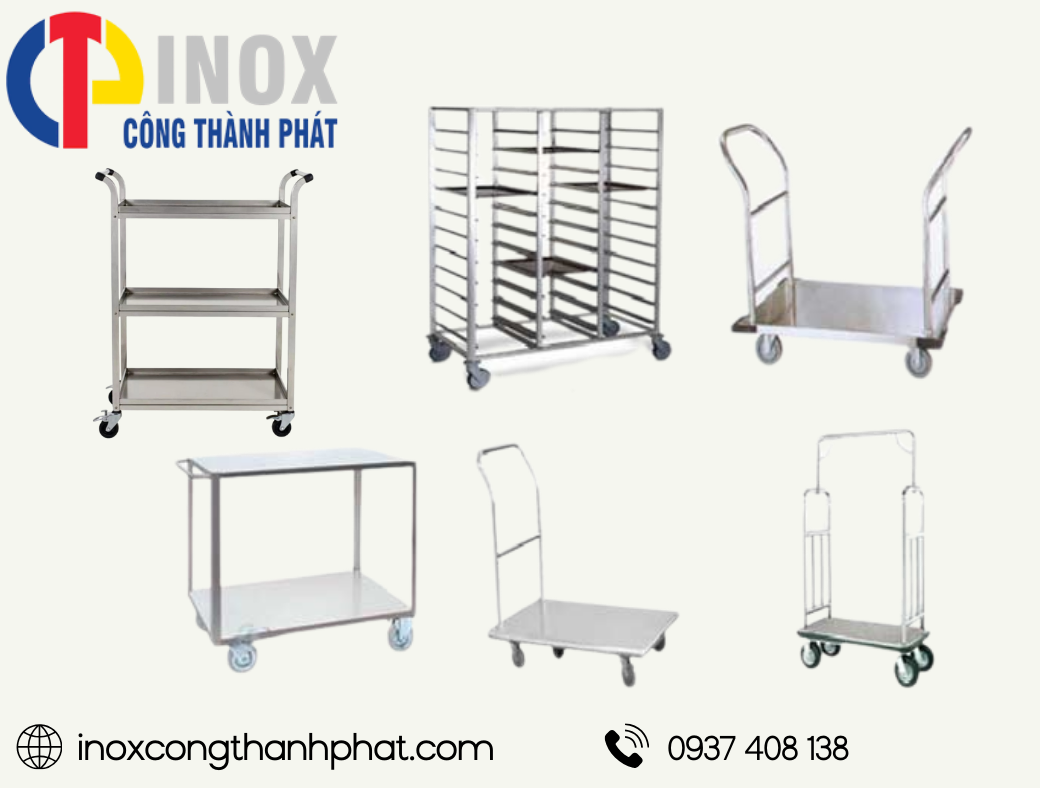 xe đẩy thức ăn inox