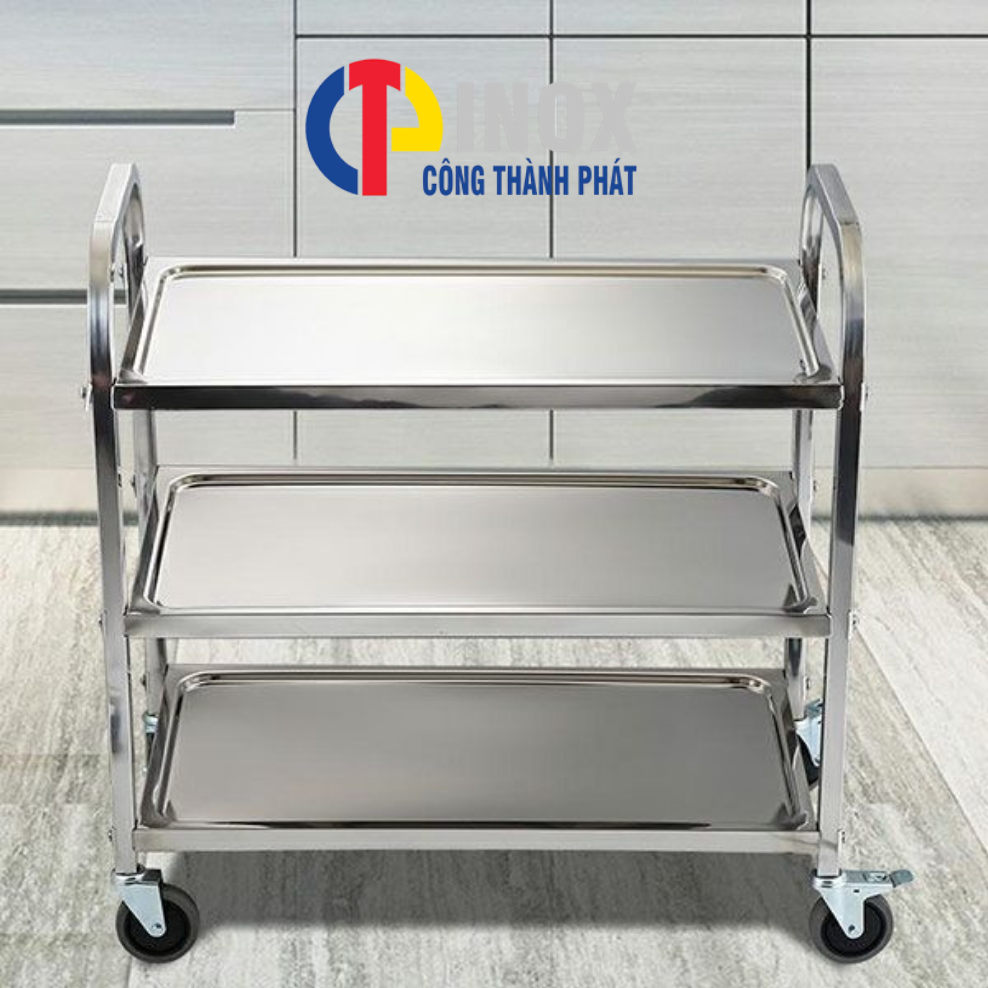 xe đẩy thức ăn inox,